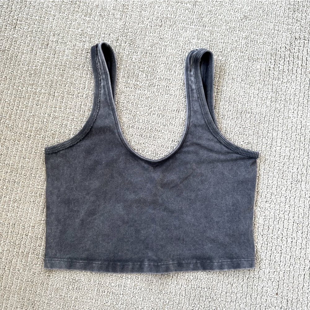 Free People FP Movement Hot Shot Crop Top Black Size XS